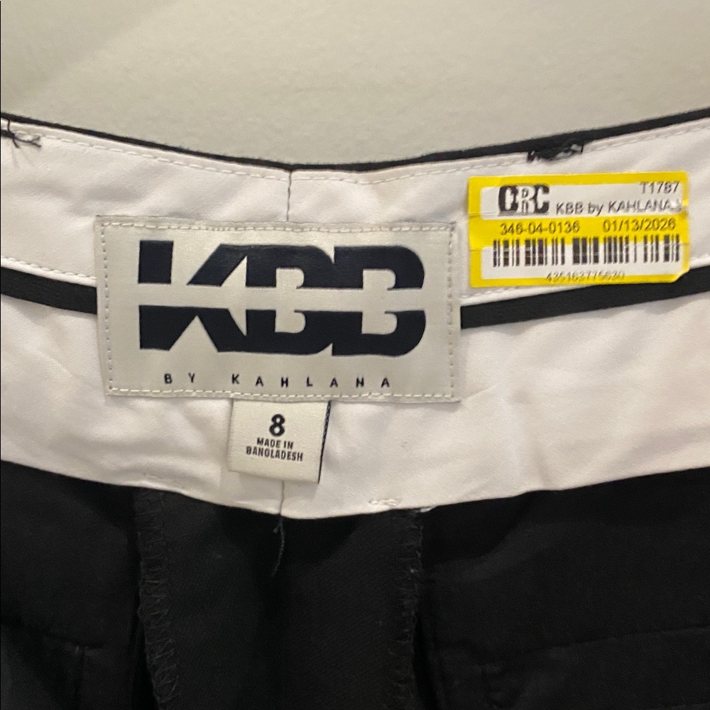 NWOT KBB by KAHLANA Mid-Rise Straight/Wide/Full Leg 'The Classic Trouser' Size 8 - Picture 4 of 10